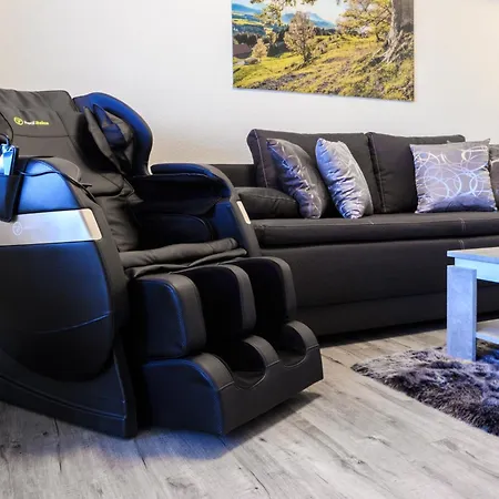 Apartment Relax-Apartments - Indoor-Pool - Sauna - Kueche - Kostenlos Parken - Balkon - Massagesessel - 85 Zoll Smart-Tv